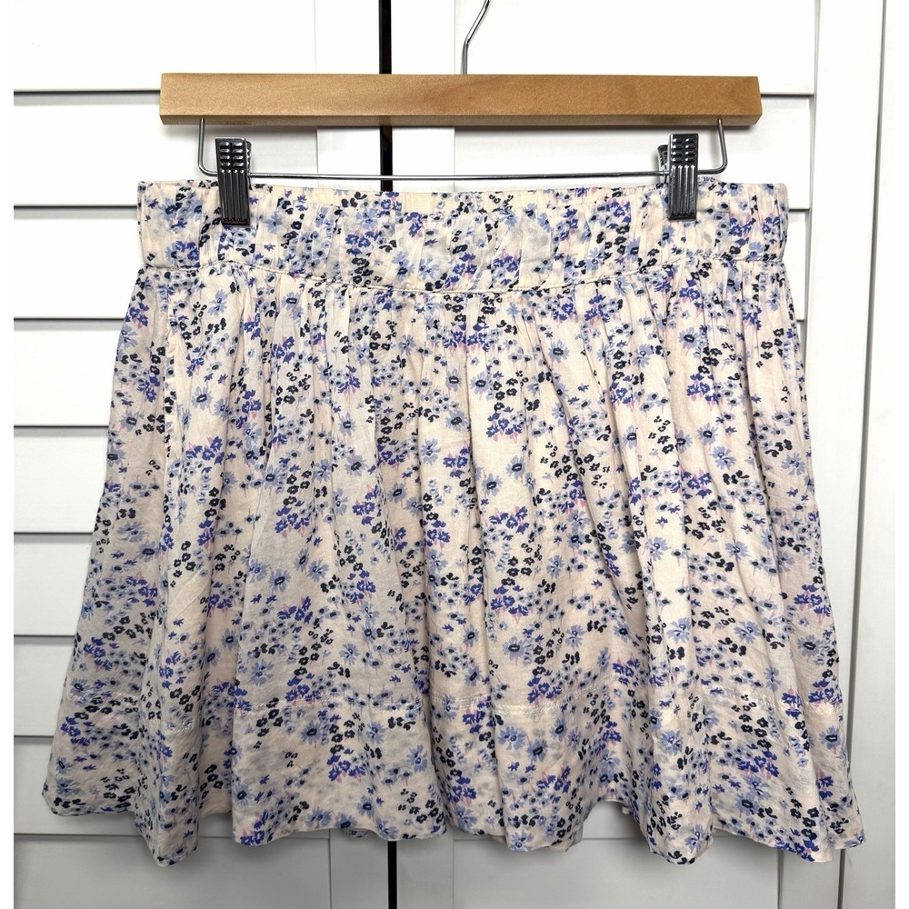 Free People Floral Layered Ruffle Pull On Mini Skirt Boho Women's Size Small